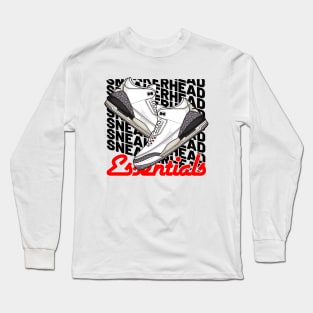 AJ 3 Retro White Cement Sneaker Long Sleeve T-Shirt